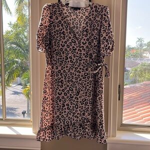 Cheetah print midi dress